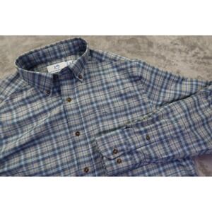 Southern Tide Blue Checked Window Pane Button Men's Shirt Size‎ L